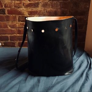 Mansur Gavriel Large Black/Ballerina Bucket Bag